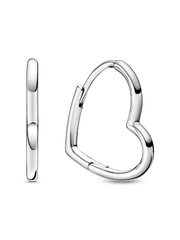 Asymmetrical Heart Hoop Earrings