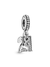 21st Celebration Dangle Charm