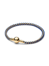 Blue Cord Box Chain Bracelet
