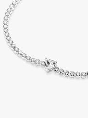Pink Sparkling Heart Tennis Bracelet