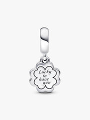 FINAL SALE - Four-leaf Clover Friendship Double Dangle Charm