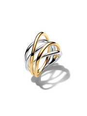 Two-Tone Entwined Band Ring