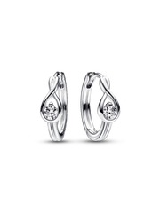 FINAL SALE - Pandora Infinite Sterling Silver Lab-grown Diamond Hoop Earrings