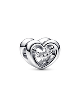 FINAL SALE - Radiant Heart & Floating Stone Charm