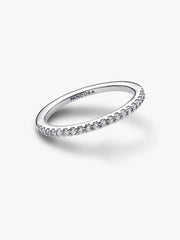 Sparkling Aquamarine Half-Eternity Band Ring