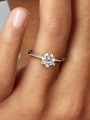 FINAL SALE - Pandora Nova 14k White Gold Lab-grown Diamond Ring