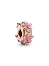 Pink Daisy Spacer Clip Charm