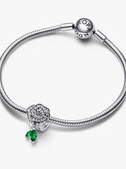 Sparkling Rose in Bloom Charm
