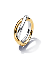 Two-tone Entwined Bands Ring