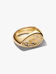 Stone-Set Oval Domed Signet Ring