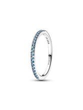 Sparkling Blue Half-Eternity Band Ring