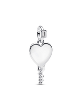 Engravable Heart Key Pendant