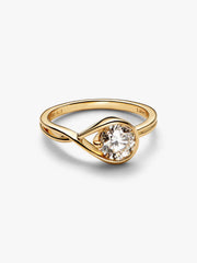 Pandora Infinite 14k White Gold Lab-grown Diamond Ring