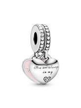 Mother & Daughter Hearts Dangle Charm