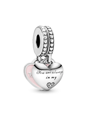 Mother & Daughter Hearts Dangle Charm