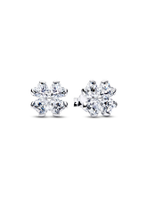 Sparkling Lucky Clover Stud Earrings