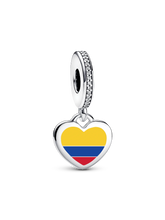 Colombia Flag Heart Charm