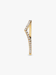 Sparkling Wishbone Ring
