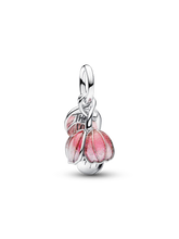 Two-Tone Blooming Flower Dangle Charm