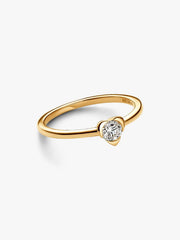 Pandora Talisman Sterling Silver Lab-grown Diamond Heart Ring