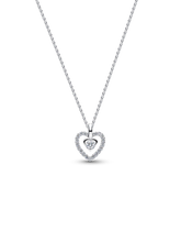 Pandora Talisman Sterling Silver Lab-Grown Diamond Heart Pendant Necklace