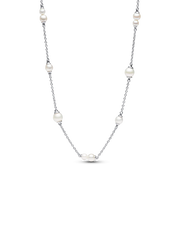 FINAL SALE - Treated Freshwater Cultured Pearl Station Chain Necklace
