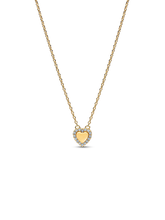 Engravable Heart Halo Collier Necklace
