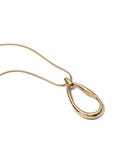 Organically Shaped Stone-Set Statement Pendant Necklace