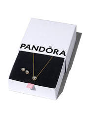 FINAL SALE - Golden Elevated Heart Jewelry Gift Set