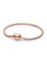 Pandora Moments Heart Clasp Snake Chain Bracelet