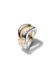 Organically Shaped Two-Tone Stacking Rings