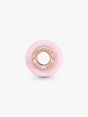 Matte Pink Murano Glass Charm