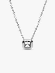 FINAL SALE - Square Sparkle Halo Necklace