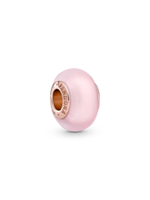 Matte Pink Murano Glass Charm