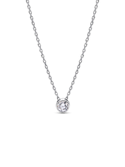 Pandora Era Bezel Sterling Silver Lab-grown Diamond Pendant Necklace
