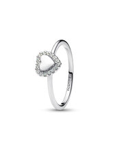 Engravable Heart Halo Ring