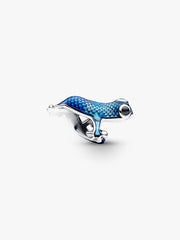 Metallic Blue Gecko Charm