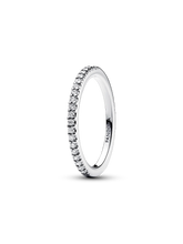 Sparkling Aquamarine Half-Eternity Band Ring