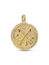 Crossing Arrows Oversized Medallion Charm