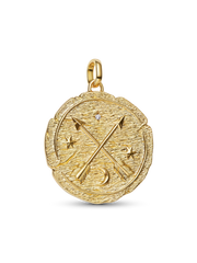 Crossing Arrows Oversized Medallion Charm