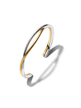 Entwined Two-Tone Open Bangle
