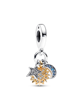 Two-tone Celestial Triple Dangle Charm