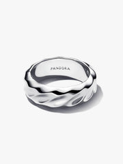 Rippled Wide Band Ring