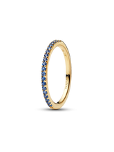 Sparkling Blue Half-Eternity Band Ring