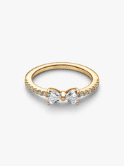Sparkling Pink Bow Ring