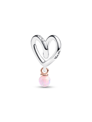 Two-tone Wrapped Heart Charm