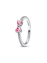 Sparkling Pink Bow Ring