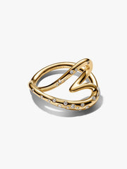 Organically Shaped Stone-Set Heart Ring