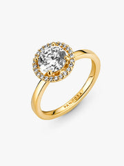 Sparkling Round Halo Ring