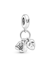 Baby Bottle and Shoes Dangle Charm